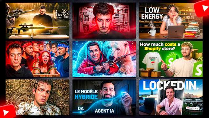 create high CTR youtube thumbnails fast