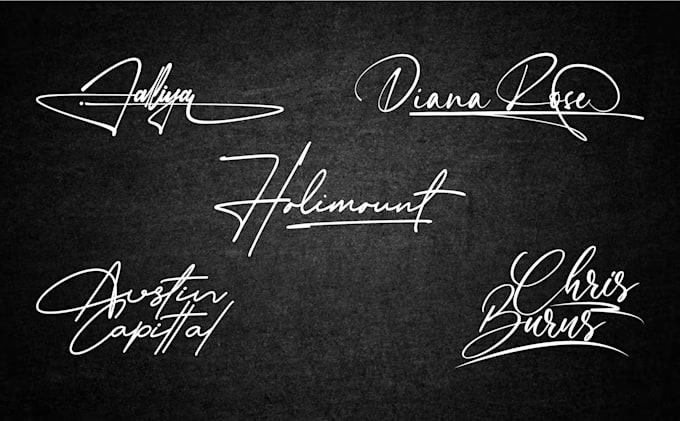 design handwritten, signature logo or autograph for any business