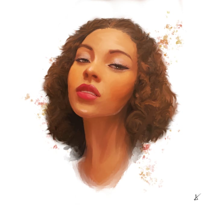 draw your portrait in digital painting