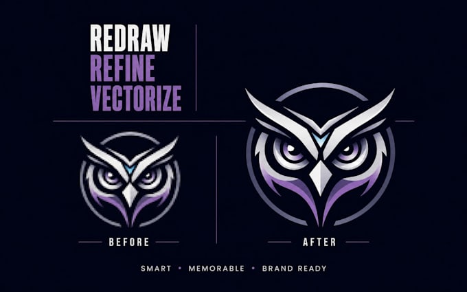 manually vectorize, redraw, and refine your logo