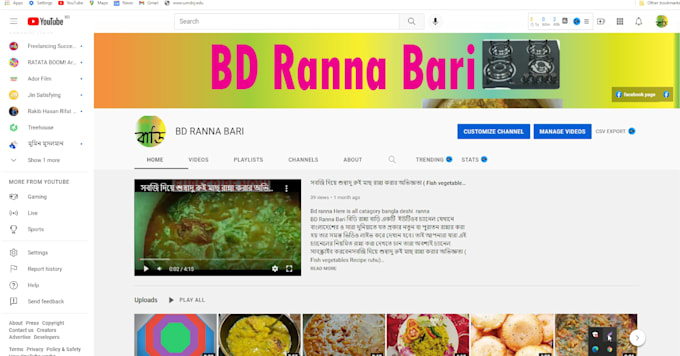 create, setup and optimization a best youtube channel