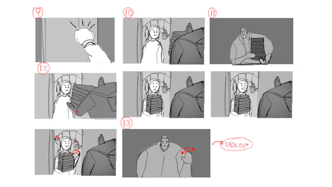 storyboard 5 panels for you