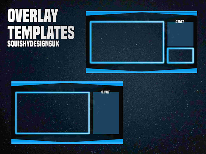 midnight theme twitch overlay pack