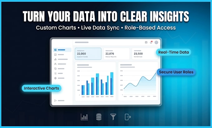 build custom admin dashboards for data management and business analytics