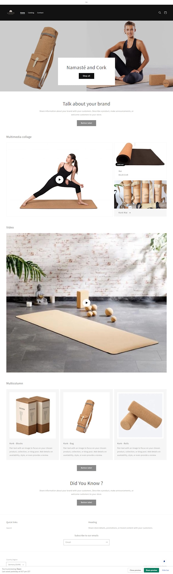 create branded one product store