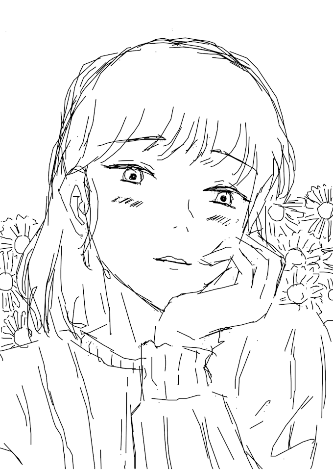 draw beautiful anime sketch