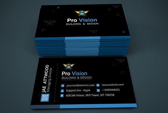 create professional business card design, within 24 hours