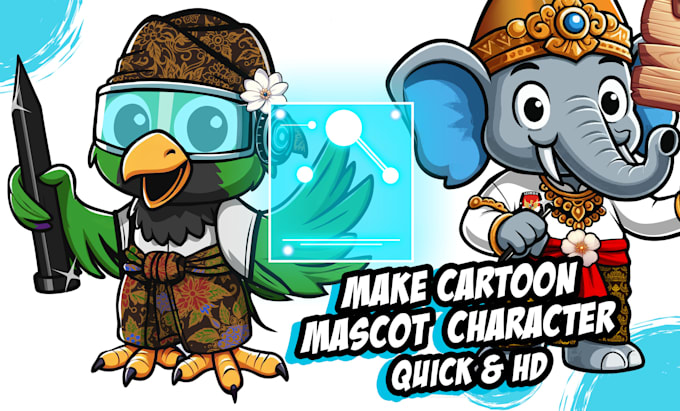 make cartoon mascot, logo gaming, and event quick