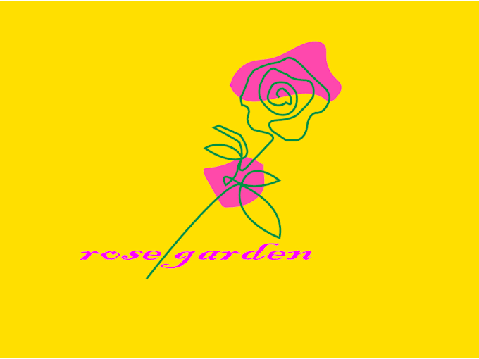 do modern line art text logo design