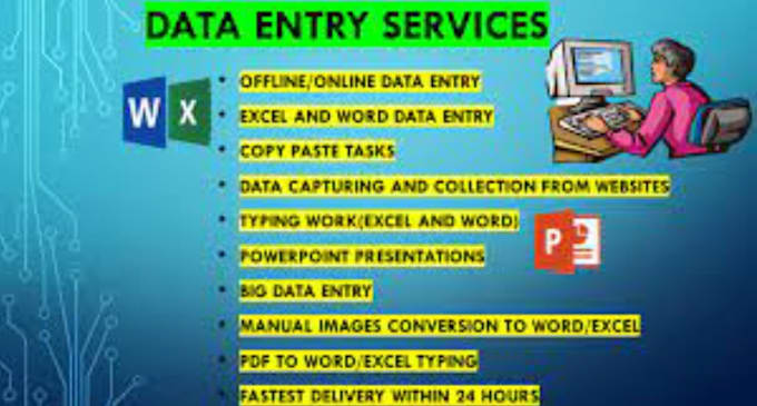 do freelance data entry work and virtual assistant