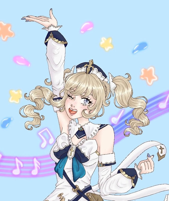 Draw anime fanart illustration commissions by Se1ine Fiverr