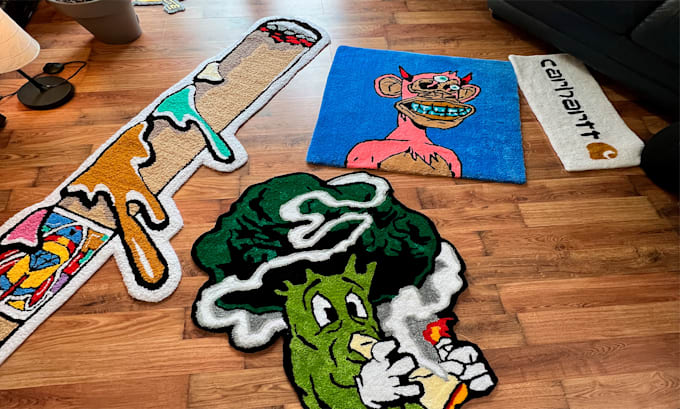 make a real custom rug from any picture or design