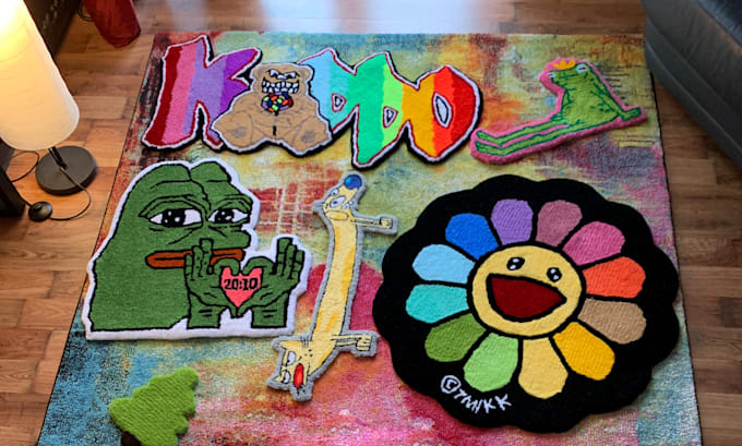 make a real custom rug from any picture or design