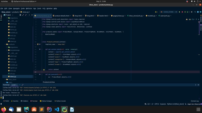 work with django, API and sql