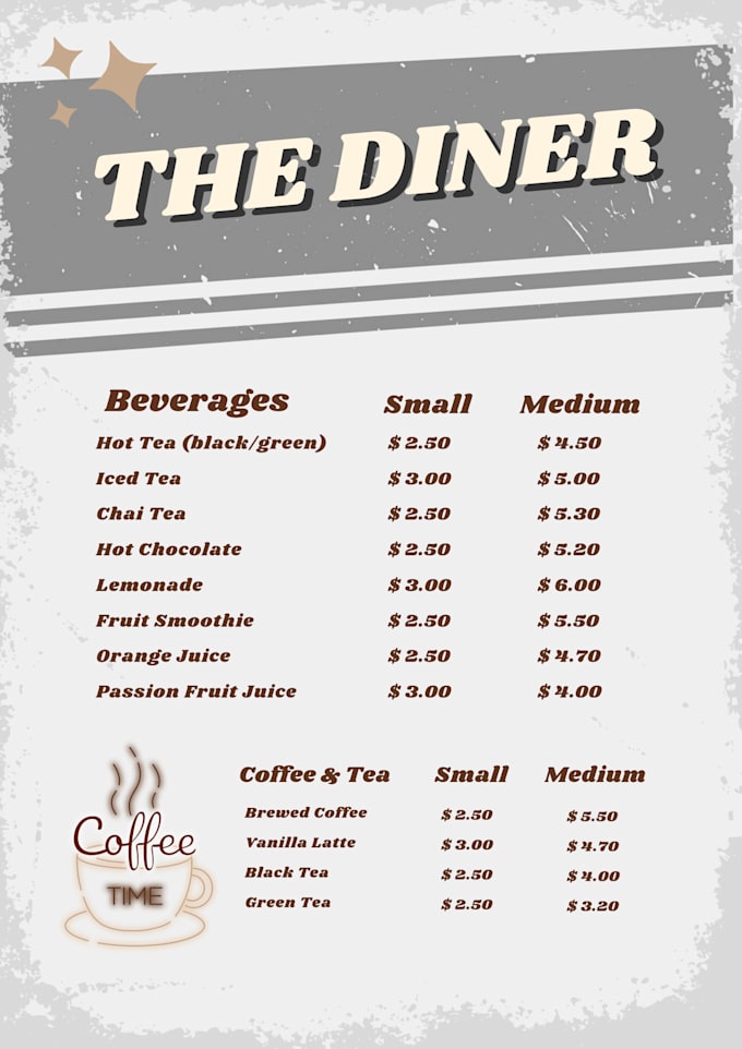 design the perfect menu for your restaurant or event
