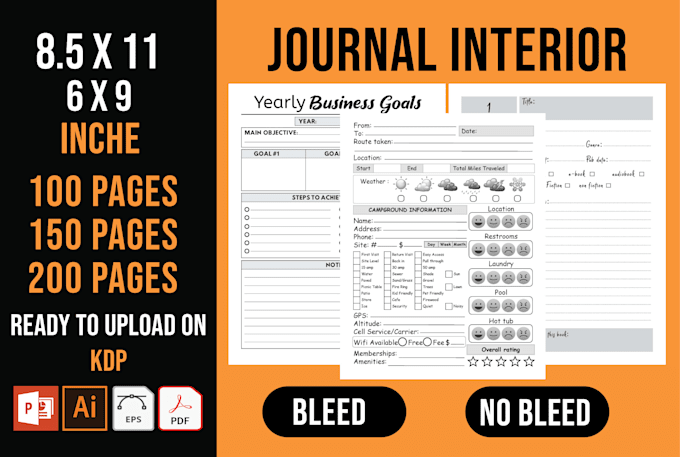 design journal interior for kdp