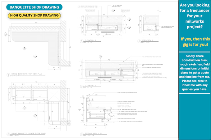 create fabrication ready and precise joinery shop drawings