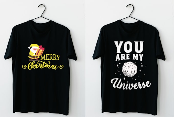 create custom christmas new year watercolor typography t shirt designs
