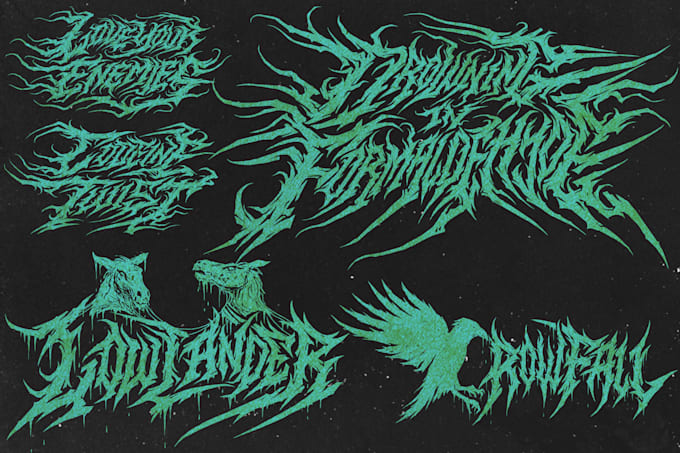 design an asymmetrical brutal logo with best composition