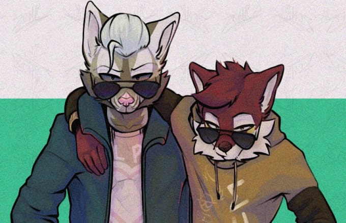 make a half body furry art