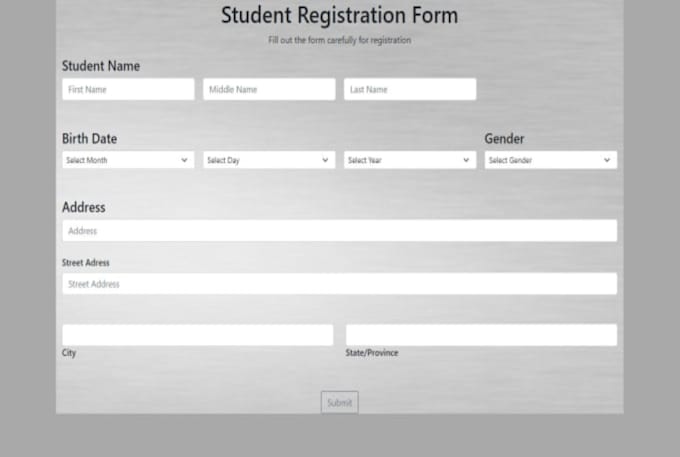 Create different types of registration form using html,css by ...