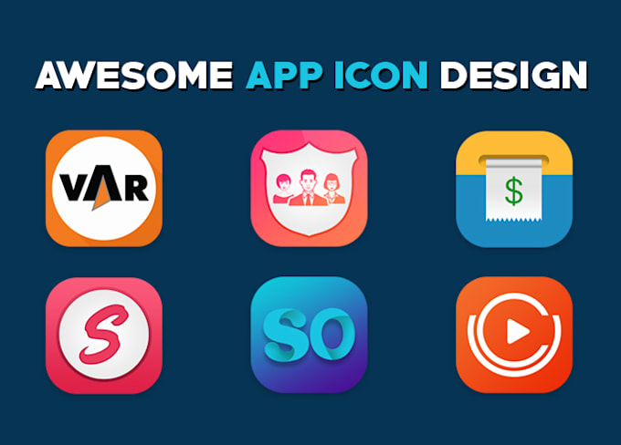 design app and launcher icon for mobile app