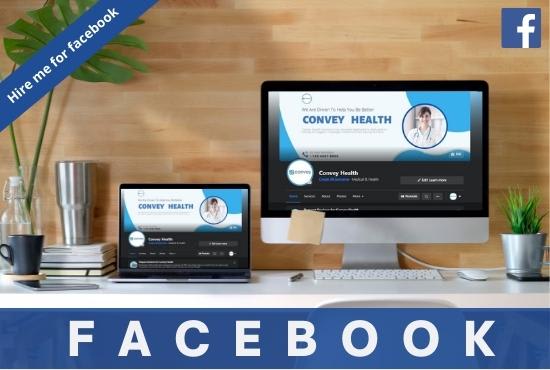 setup facebook business page create cover and post design