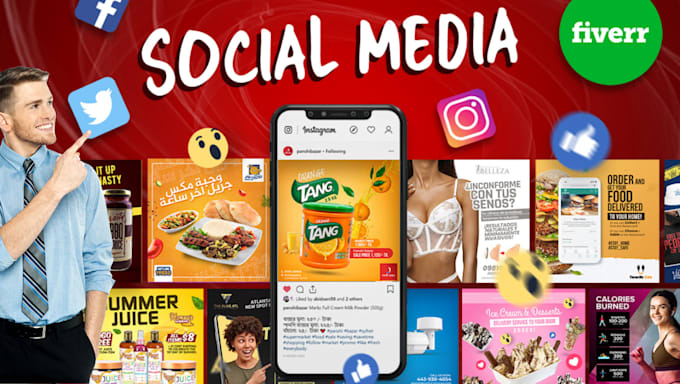 do creative social media design, posts, banner ads