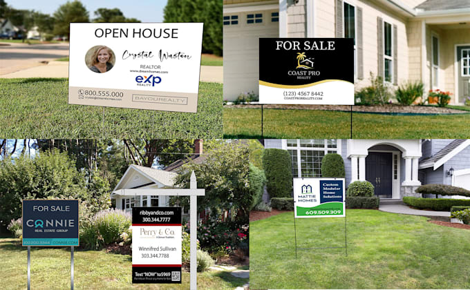 Design professional real estate yard sign, rider, street sign by ...