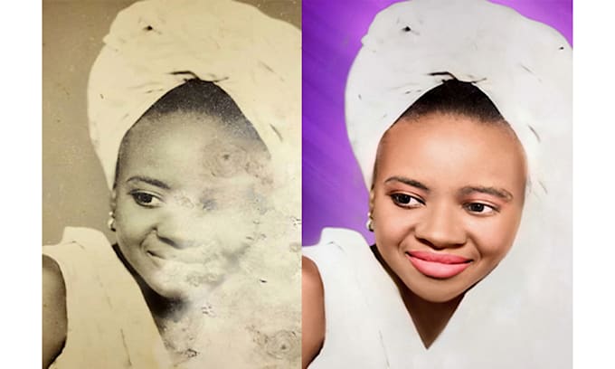 do old photo restoration and photo enhance