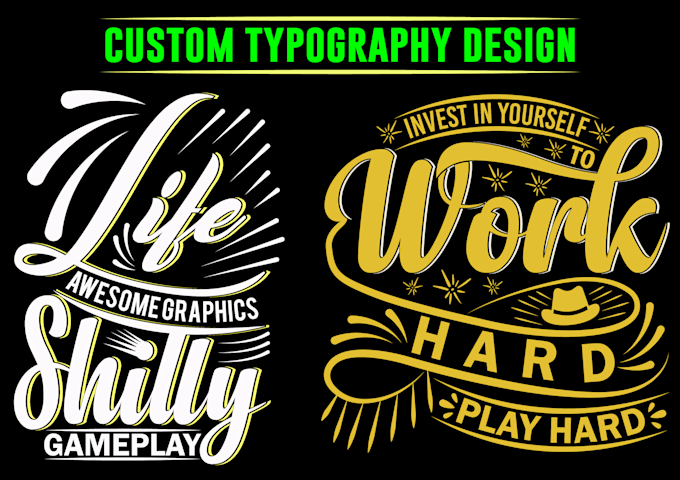 custom typography t shirt design