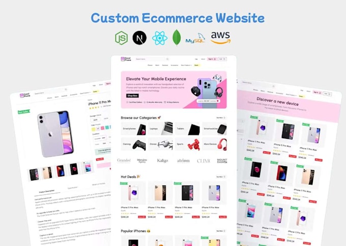 build a custom ecommerce or multi vendor ecommerce website