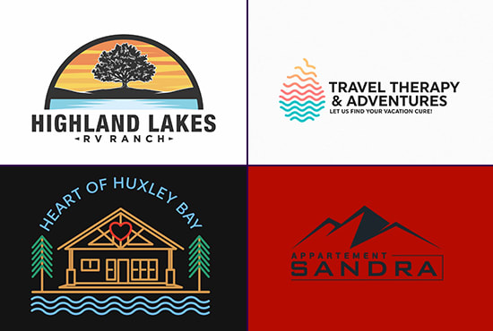 design travel agency, tourism, resort and adventure logo,