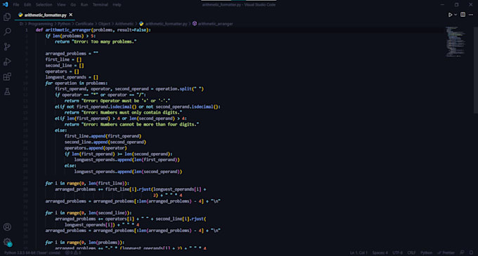 do your python tasks and projects