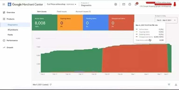 fix google merchant center suspension, misrepresentation and product feed issue