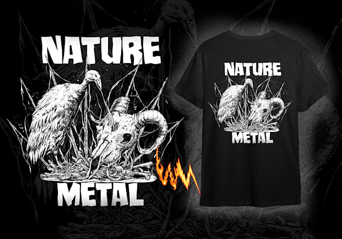 create anything dark art, horror metal brutal illustration