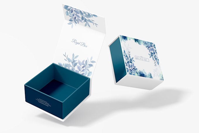 do print ready product packaging box design with 3d mockup