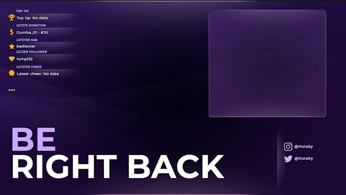 create twitch overlays,screen packs and panel