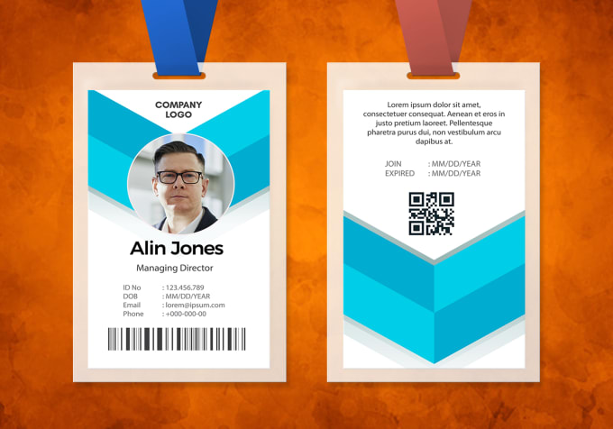 design professional id card, student identity, badge or lanyard within 6 hours