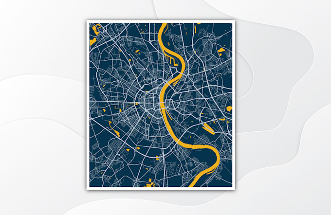 design vector map of any location