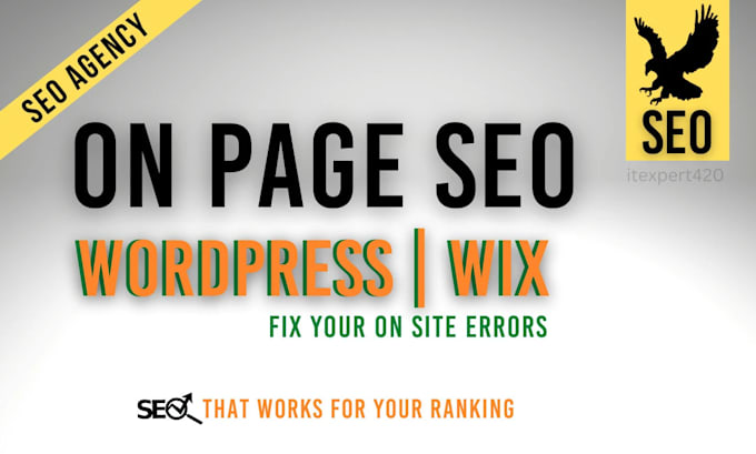fix on page errors for wordpress and wix website seo