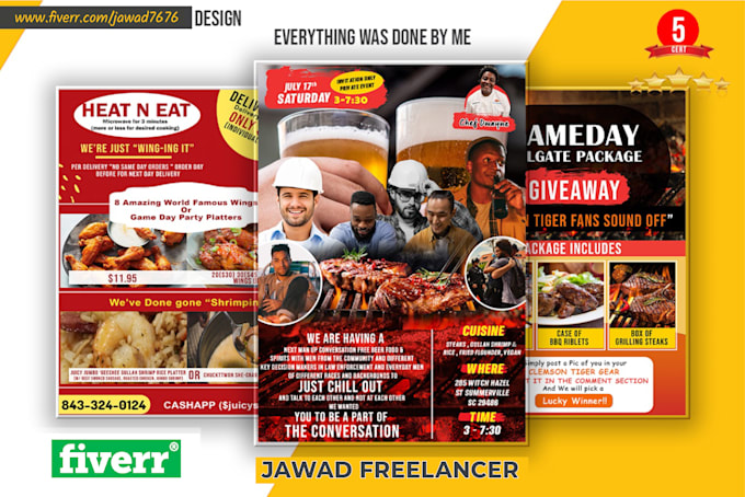 create beautiful a3 a4 a5 a6 flyers and posters design