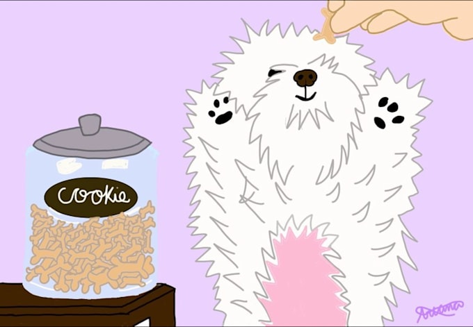 do a dog illustration