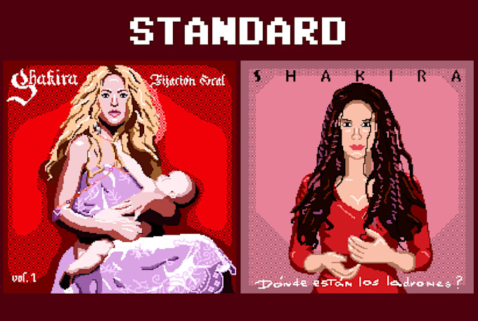 create a pixel art portrait for your proyect