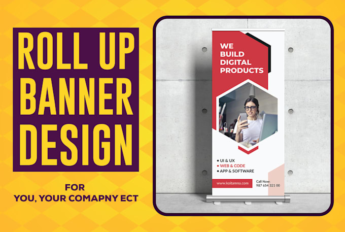 do outstanding roll up banner design, pull up, feather flag