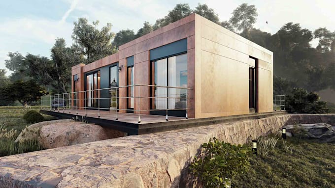 create your tiny house 3d model and 3d renderings