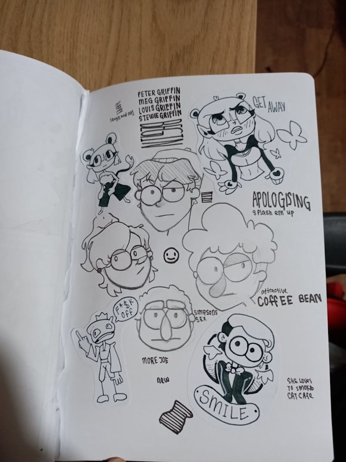 cartoon, simple and cute drawings