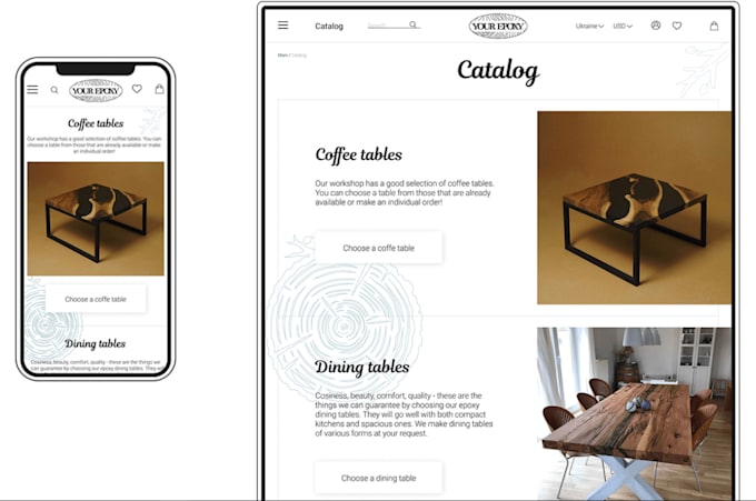 landing page and web site