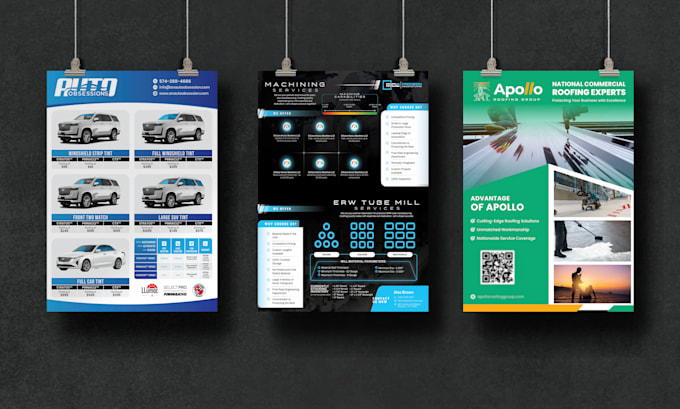 design a high converting business sell sheet or sales flyer