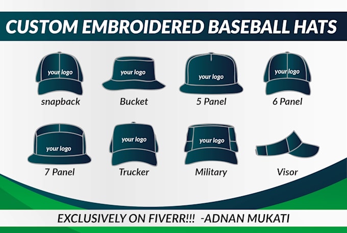 custom embroidered baseball hats designed and delivered